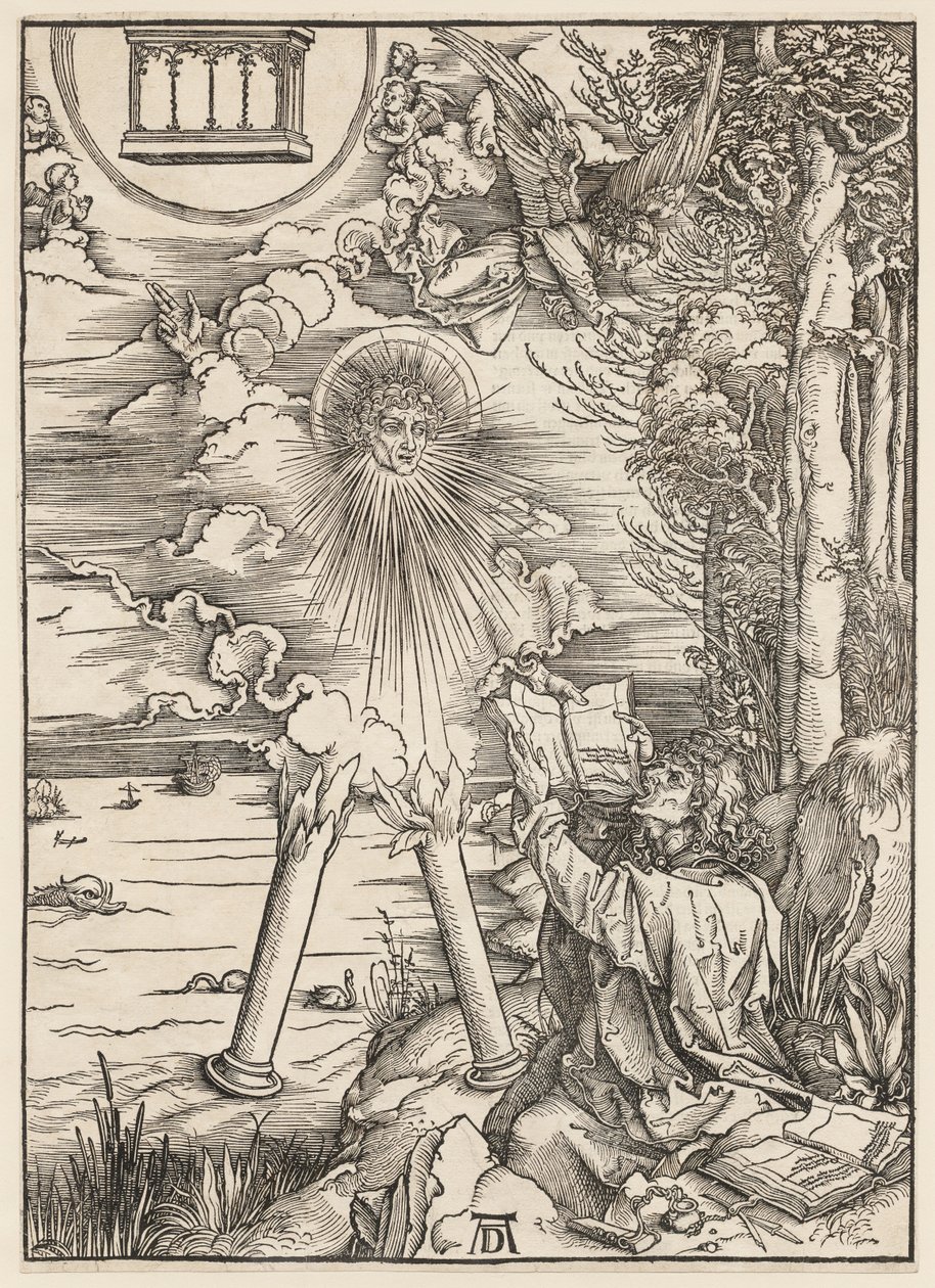 Apokalypsa: svatý Jan pojídá knihu od Albrecht Dürer