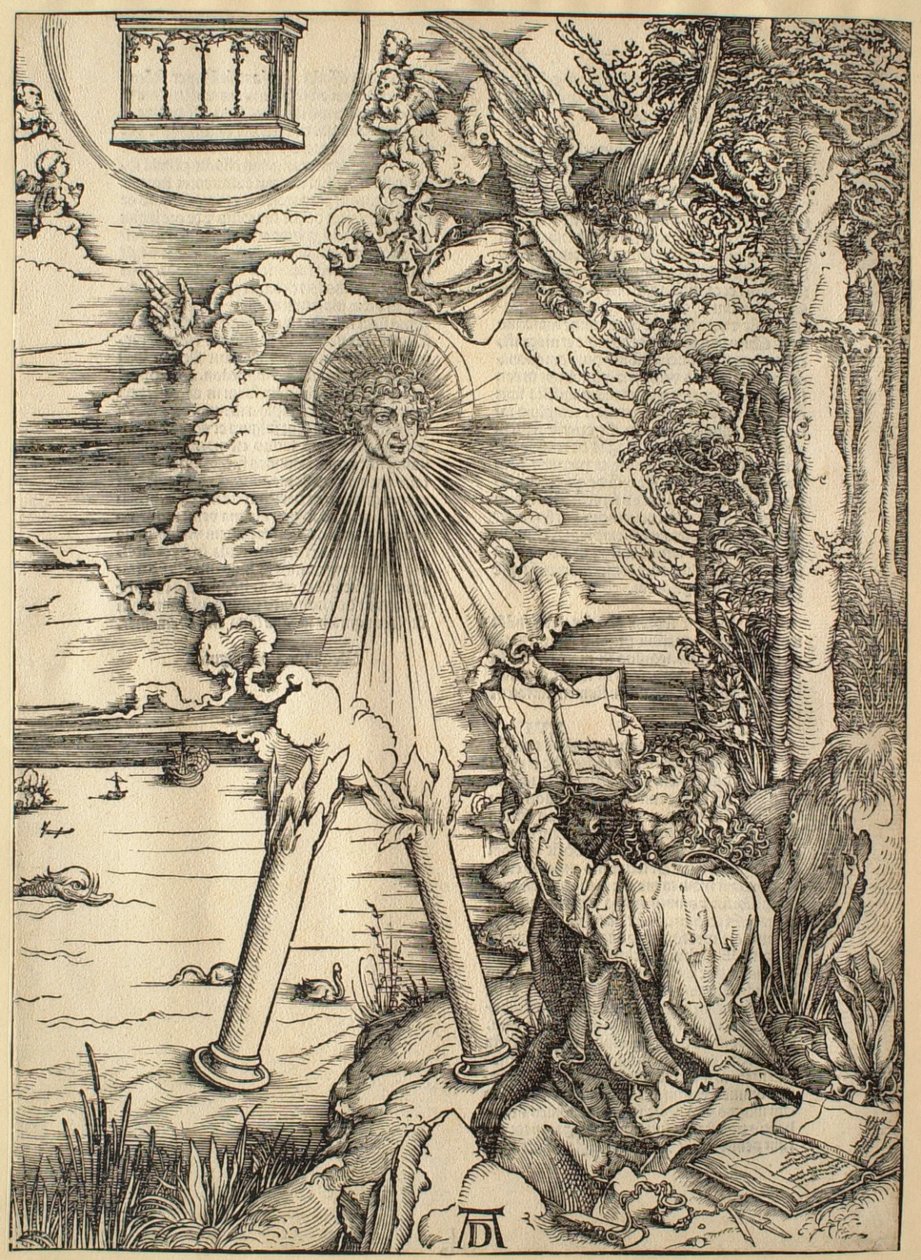 Apokalypsa: Svatý Jan požírající knihu od Albrecht Dürer
