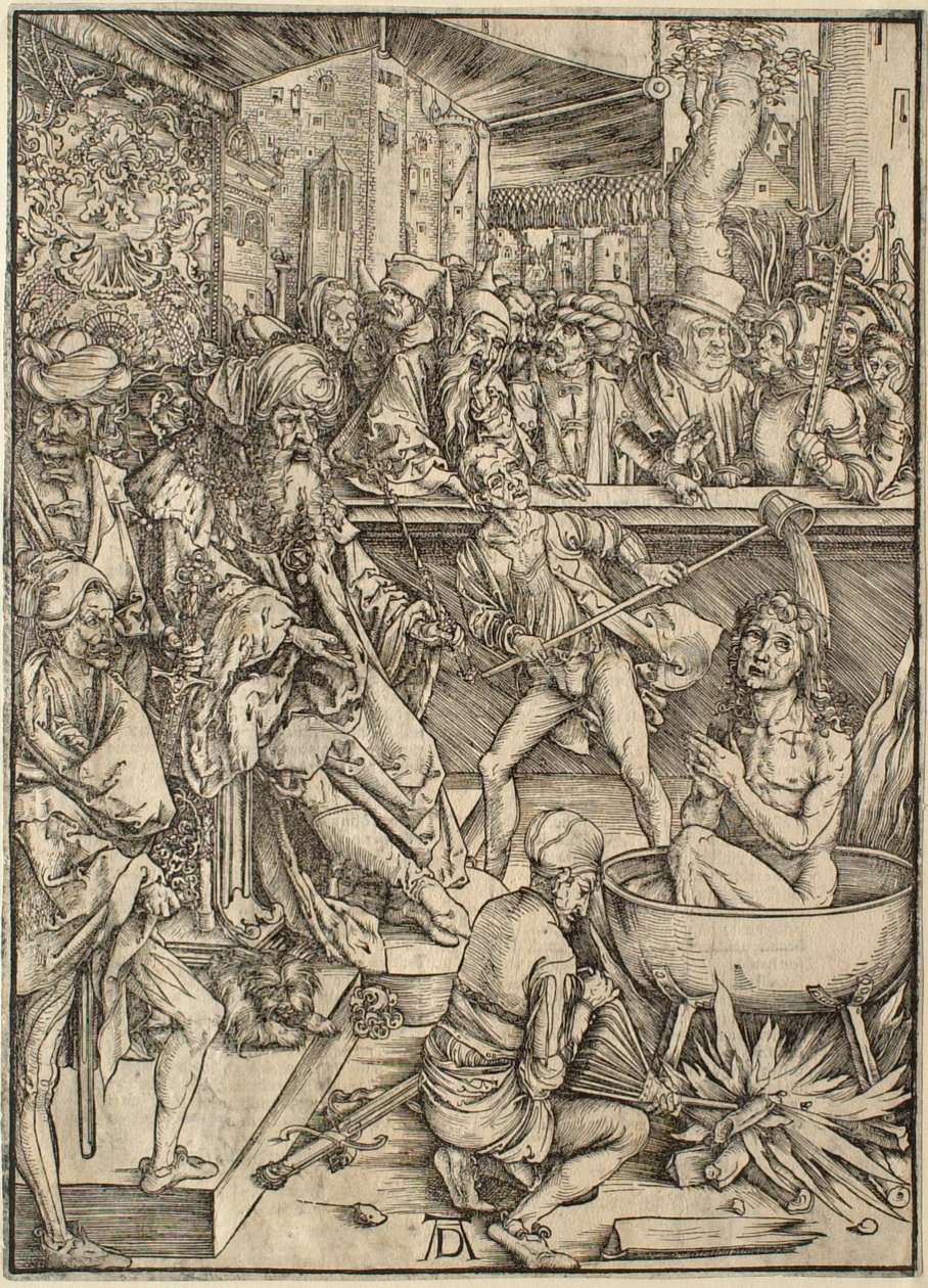 Apokalypsa: Mučednictví svatého Jana od Albrecht Dürer
