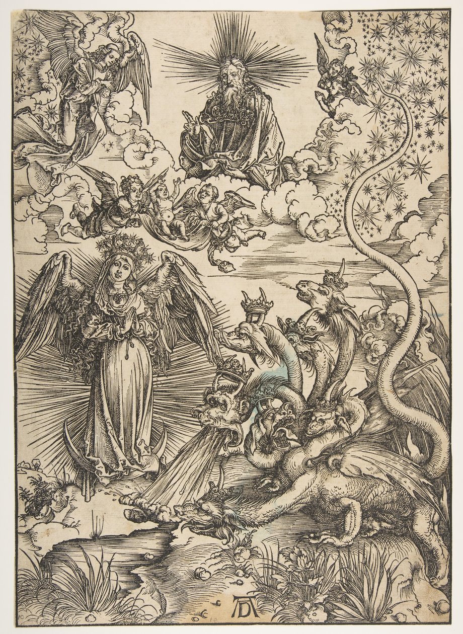 Apokalyptická žena, z Apokalypsy, latinské vydání, 1511, 1511. od Albrecht Dürer