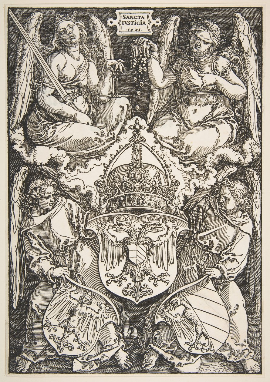 Zbraně říše a Norimberku, 1521. od Albrecht Dürer