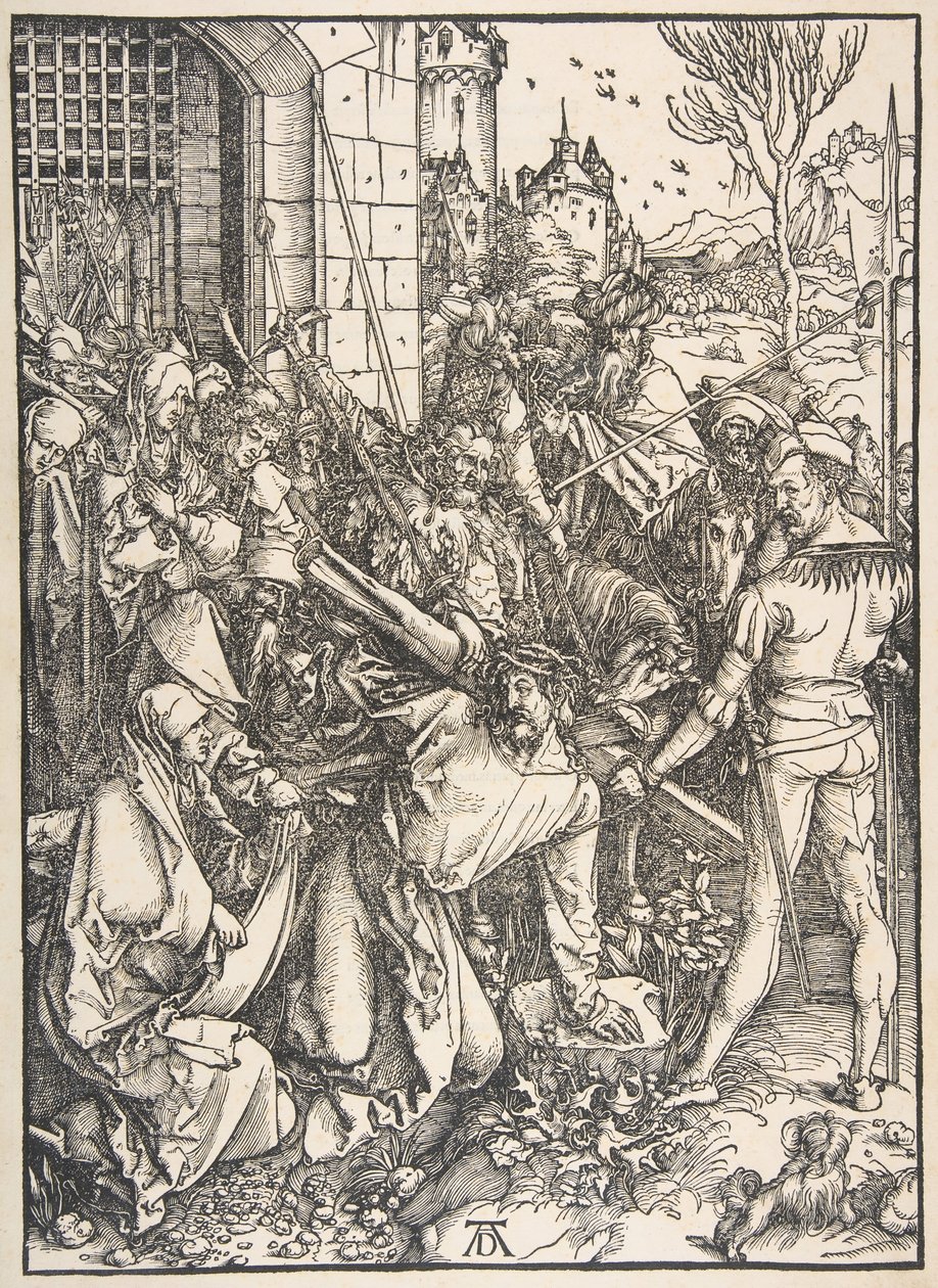 Nesení kříže, z Velké pašije.n.d. od Albrecht Dürer