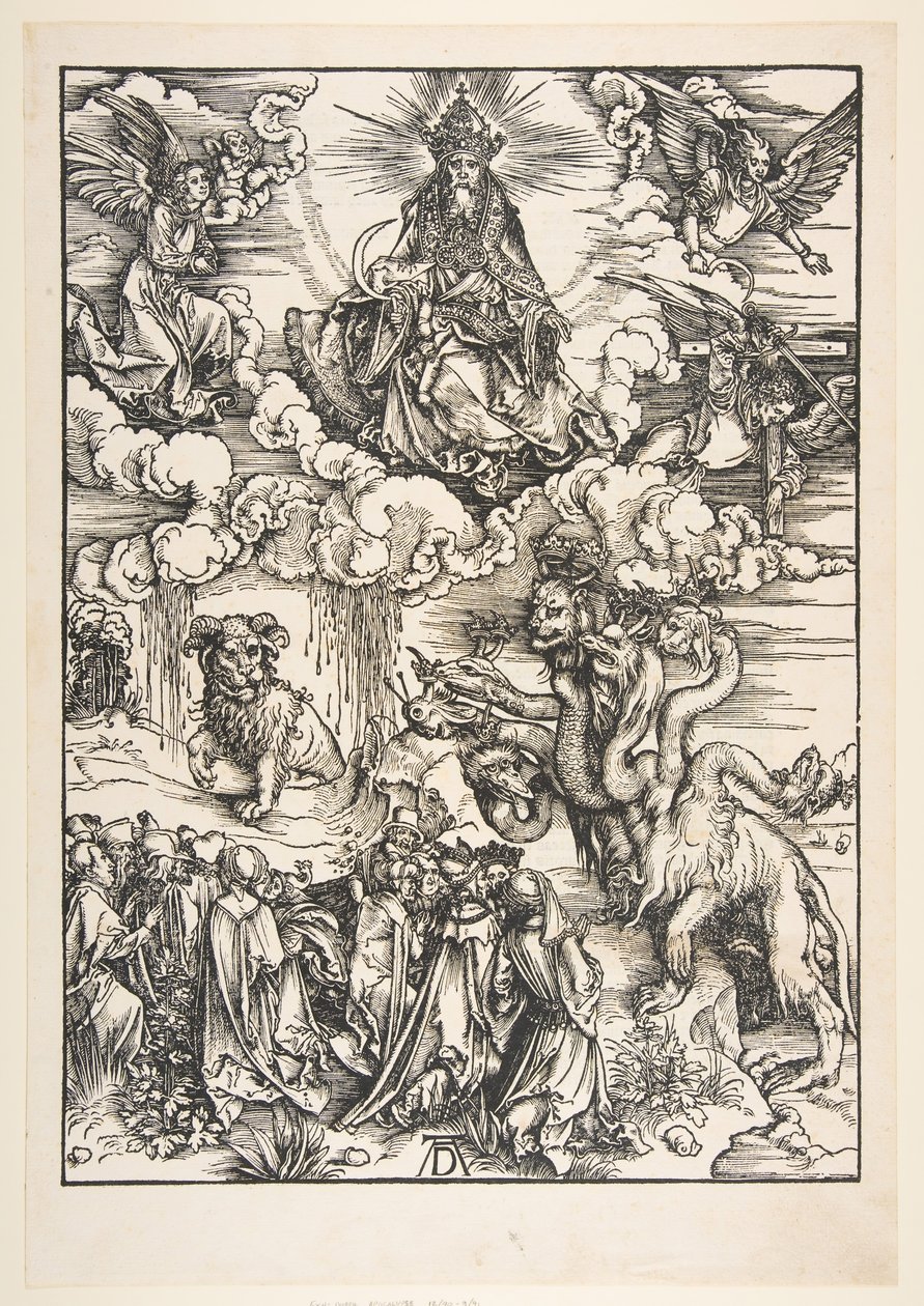Bestie se dvěma rohy jako beránek, z The Apocalypse.n.d. od Albrecht Dürer