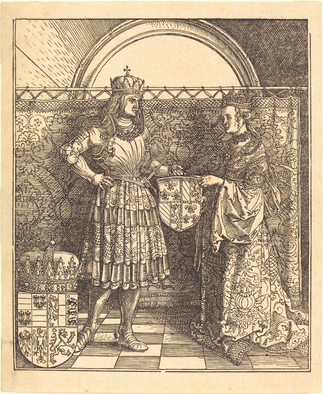 Zasnoubení Maxmiliána s Marií Burgundskou od Albrecht Dürer