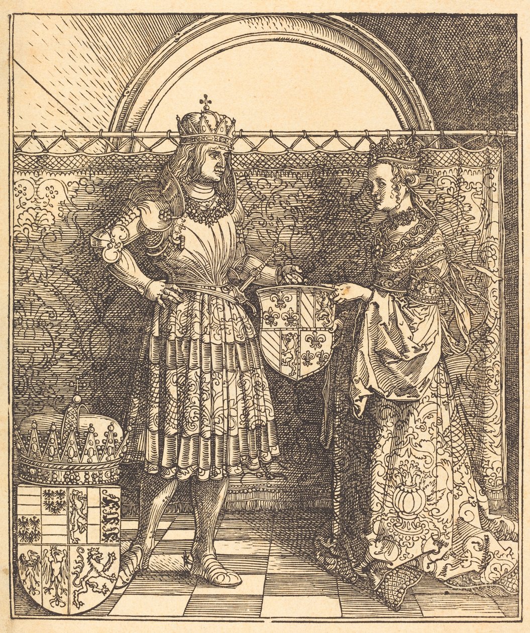 Zasnoubení Maxmiliána s Marií Burgundskou, 1515. od Albrecht Dürer