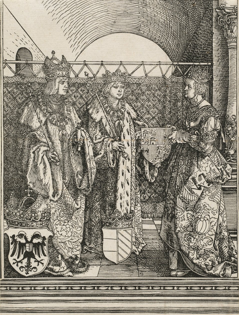 Zasnoubení Filipa Sličného s Johankou Kastilskou, 1515. od Albrecht Dürer