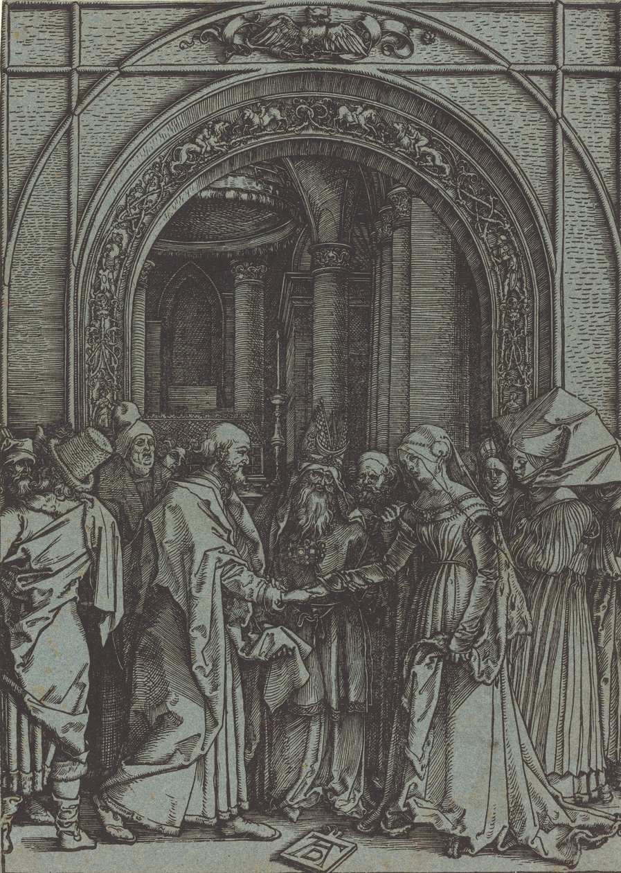 Zasnoubení Panny, c.1504-1505 tištěné 1560s1570s. od Albrecht Dürer
