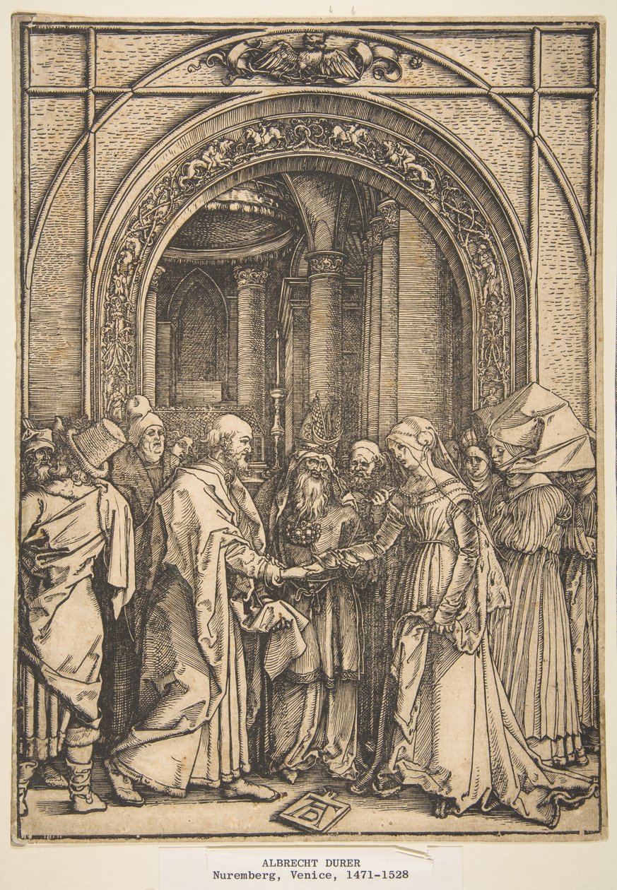 Zasnoubení Panny Marie, ze „Života Panny Marie“ od Albrecht Dürer