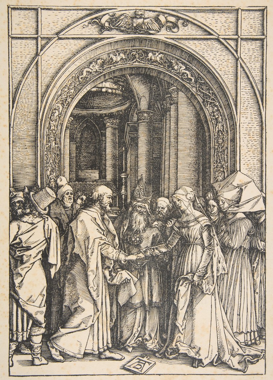 Zasnoubení Panny Marie, ze „Života Panny Marie“ od Albrecht Dürer