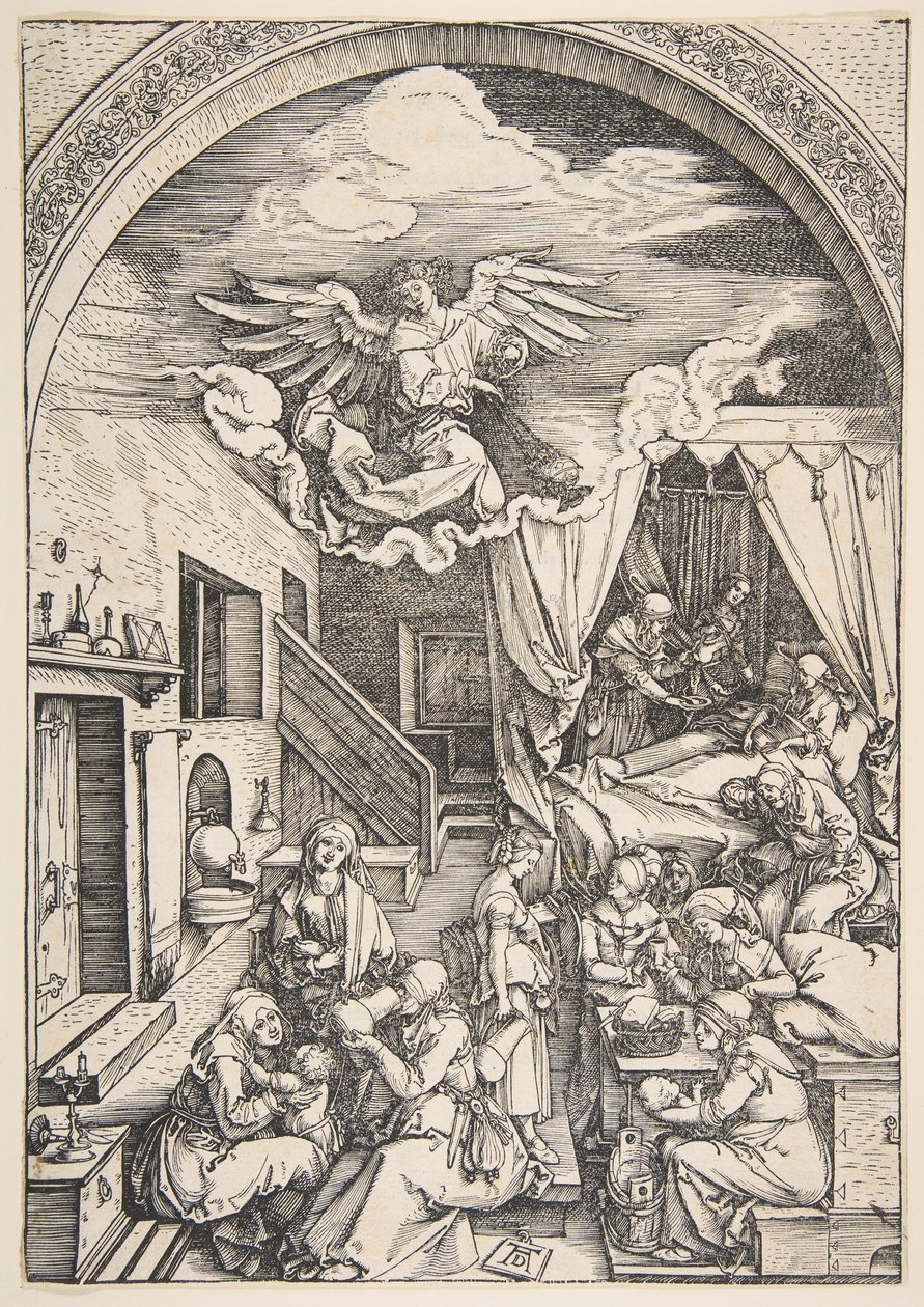 The Birth of the Virgin, od The Life of the Virgin, ca. 1503. od Albrecht Dürer