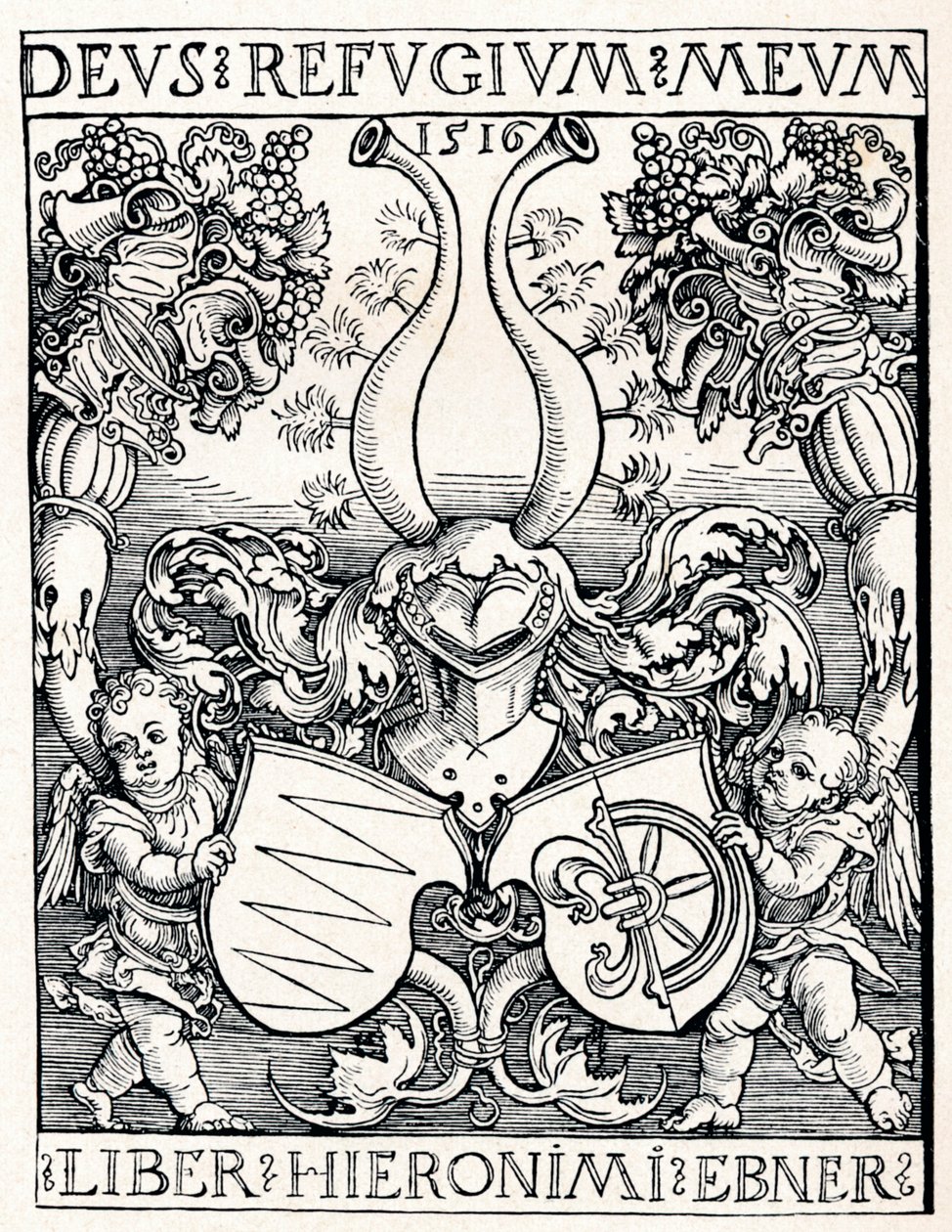The Bookplate of Jerome Ebner, 1516 1906 od Albrecht Dürer