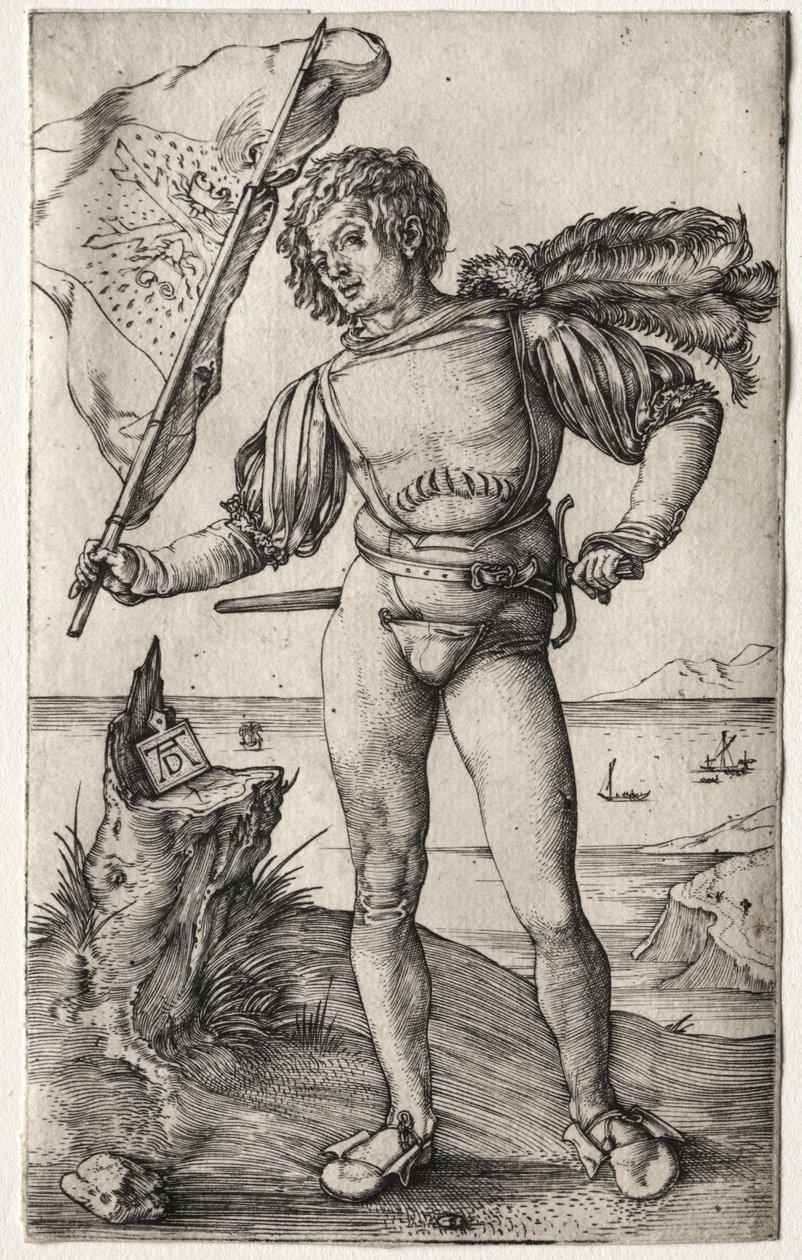 Burgundský standardní nositel od Albrecht Dürer