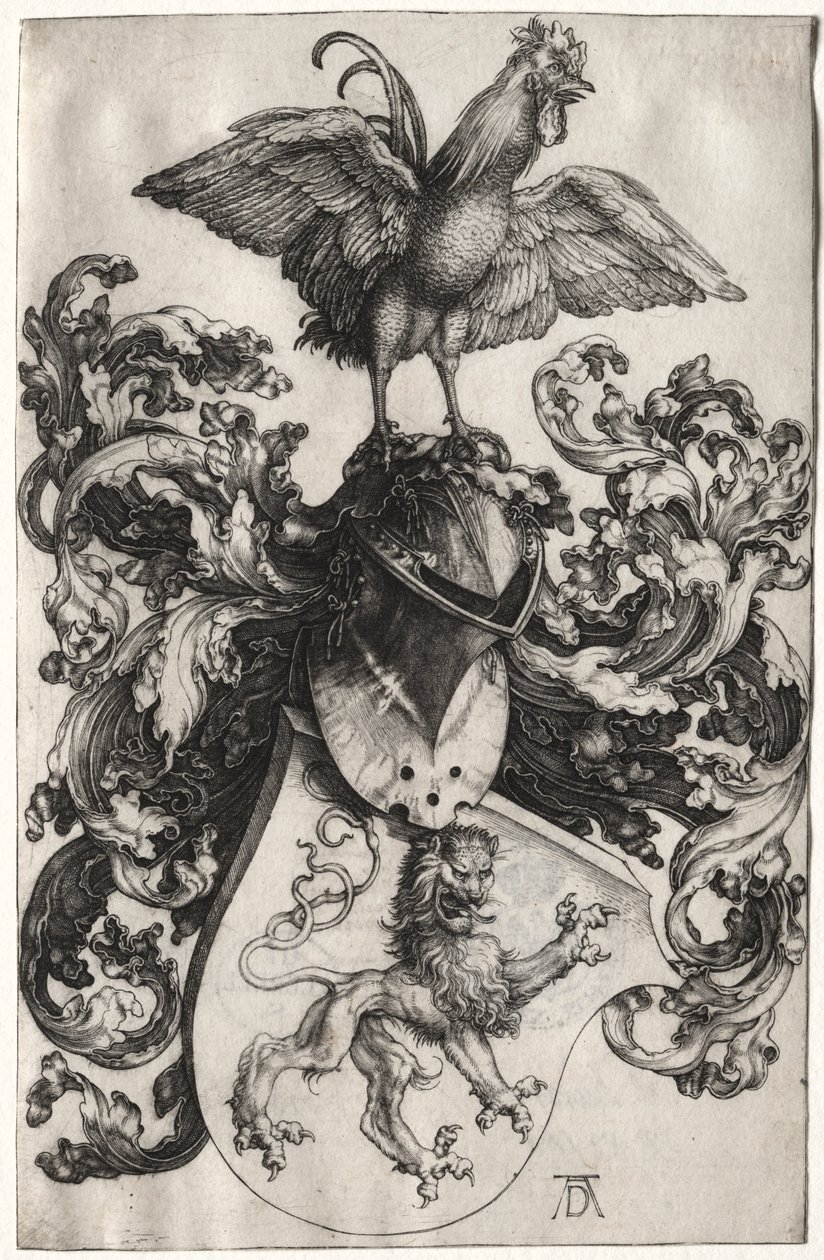 Erb se lvem a kohoutem od Albrecht Dürer