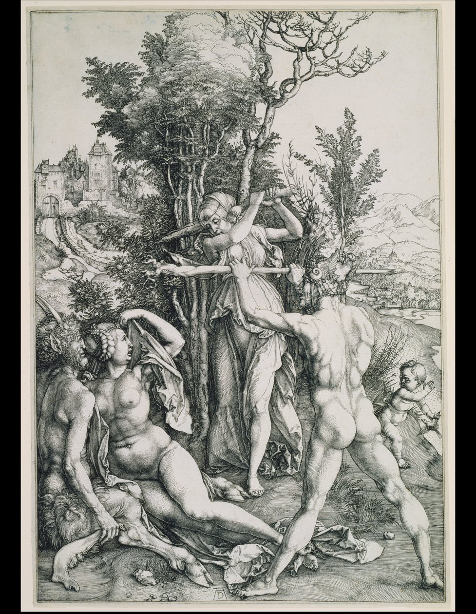 Souboj ctnosti a rozkoše v přítomnosti Herkula od Albrecht Dürer