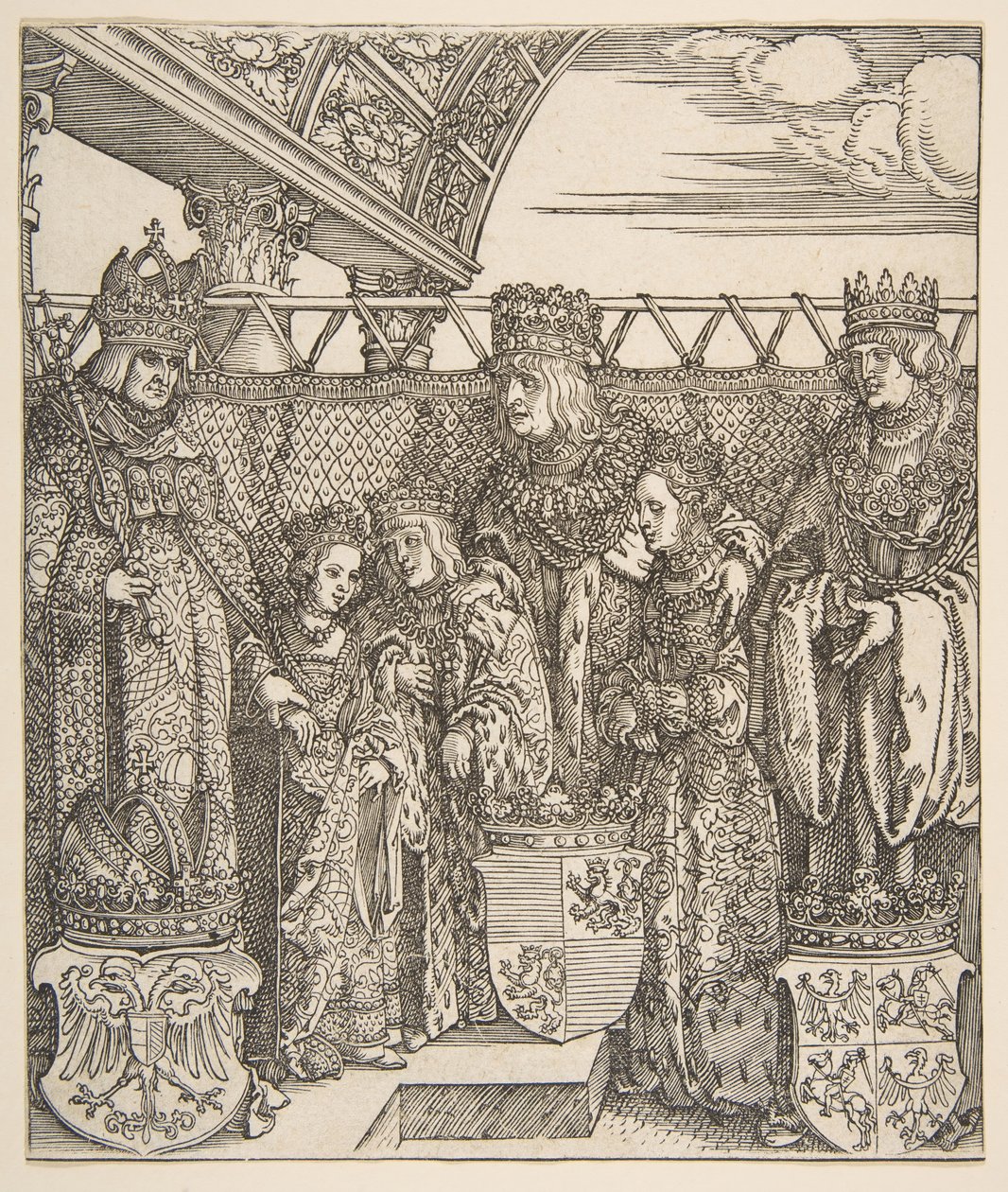 Kongres knížat ve Vídni, z Vítězného oblouku císaře Maxmiliána I., 1515. od Albrecht Dürer