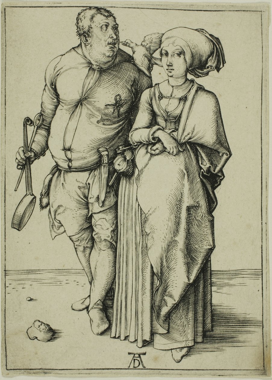Kuchař a jeho žena od Albrecht Dürer