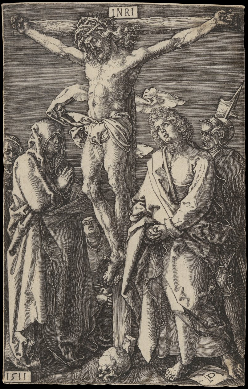 Ukřižování, z filmu „Umučení Krista“ od Albrecht Dürer