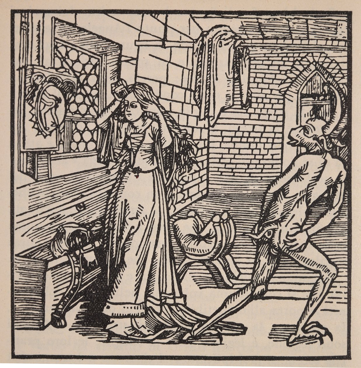 The Demon of Vanity and the Coquette, ilustrace z 