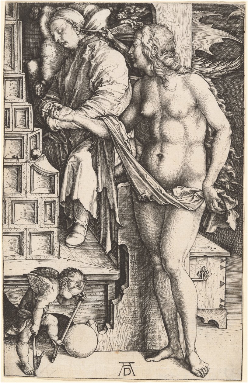 Doktorův sen (Pokušení lenocha) od Albrecht Dürer