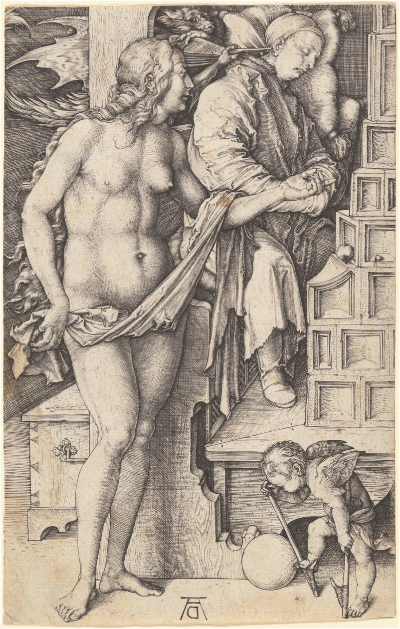 Lékařův sen (Pokušení zahaleče) od Albrecht Dürer