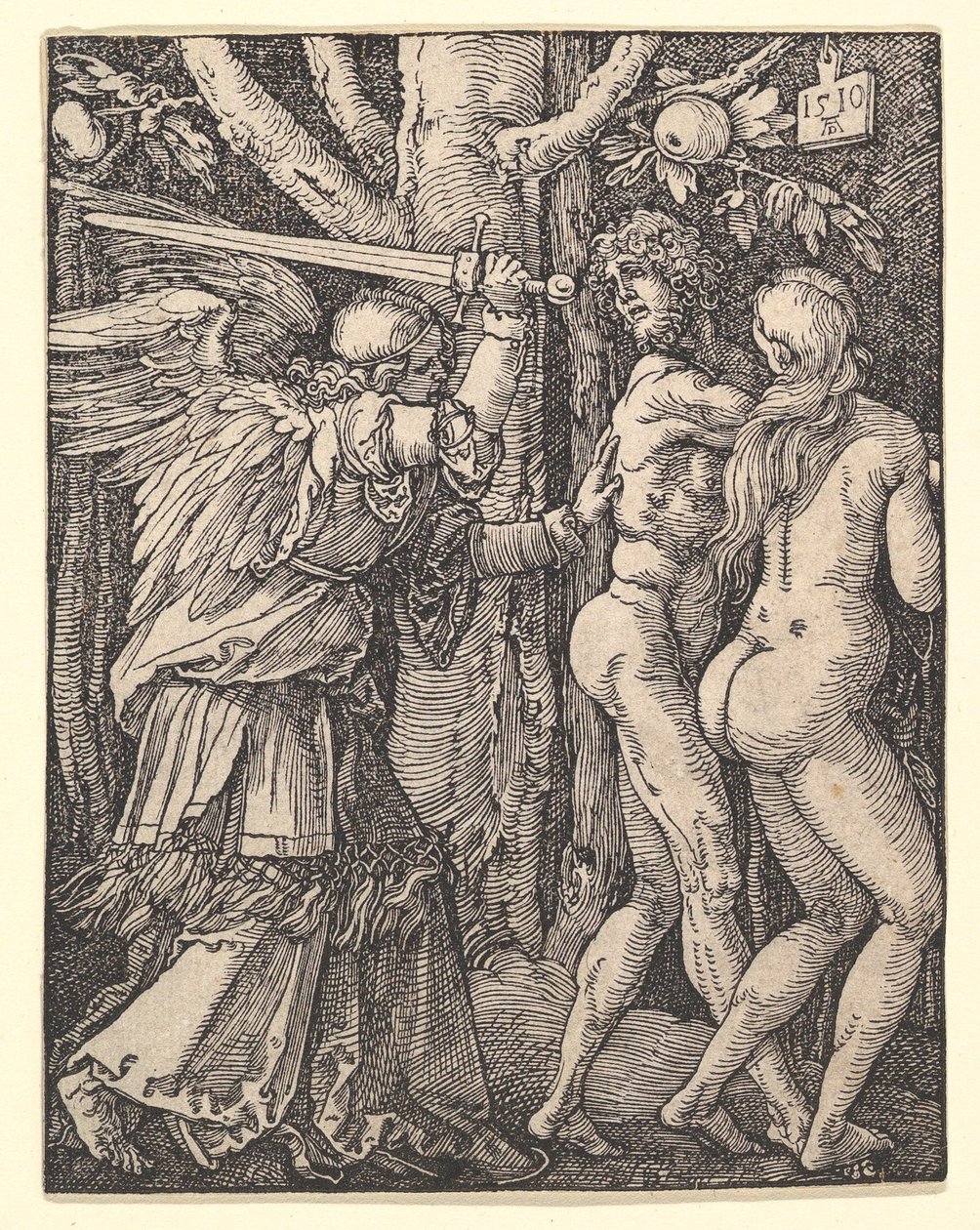 Vyhnání z ráje, z díla „Malé pašije“ od Albrecht Dürer