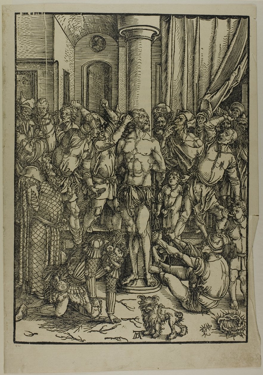 Bičování, z Velké vášně od Albrecht Dürer