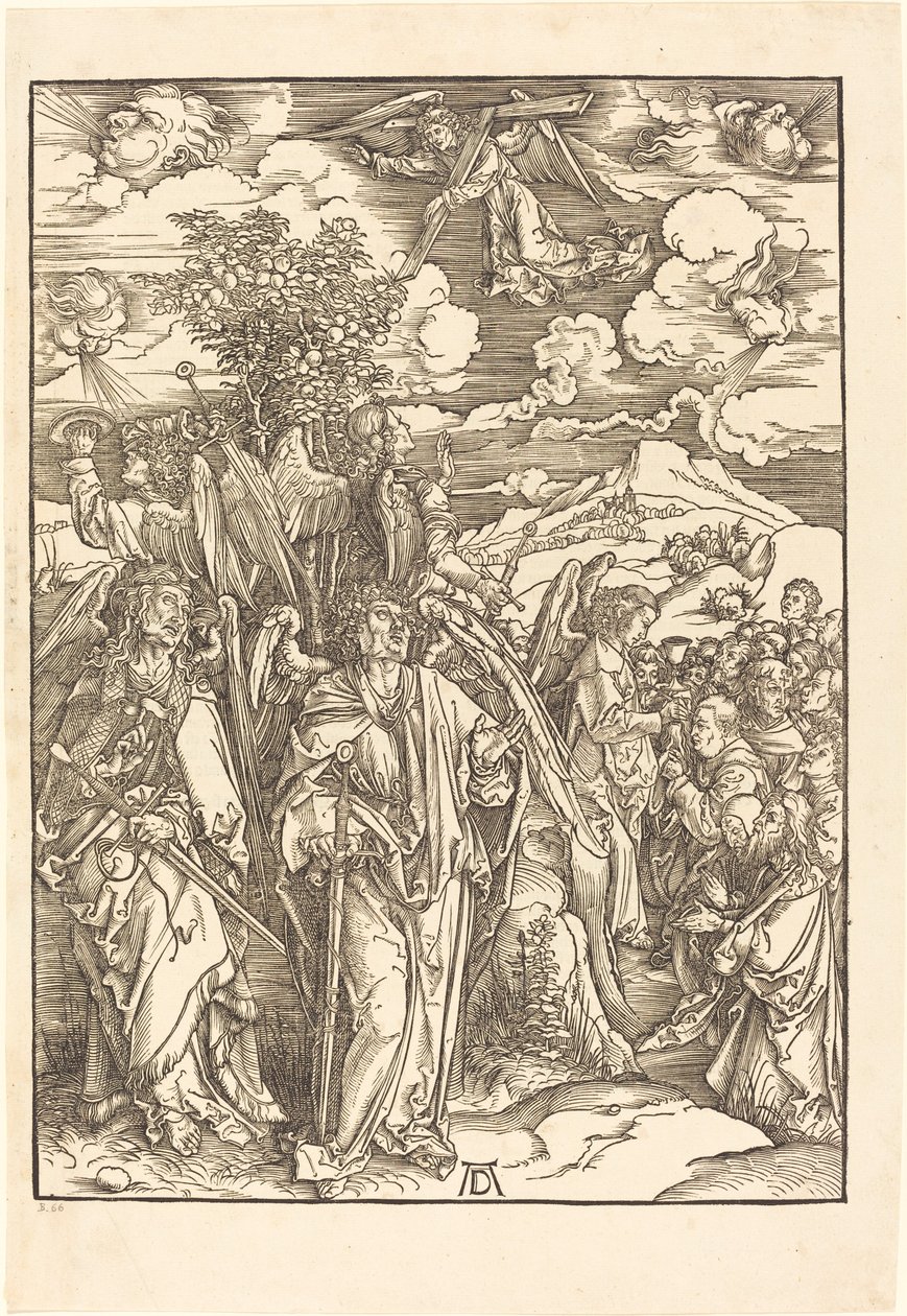 Čtyři andělé držící větry od Albrecht Dürer