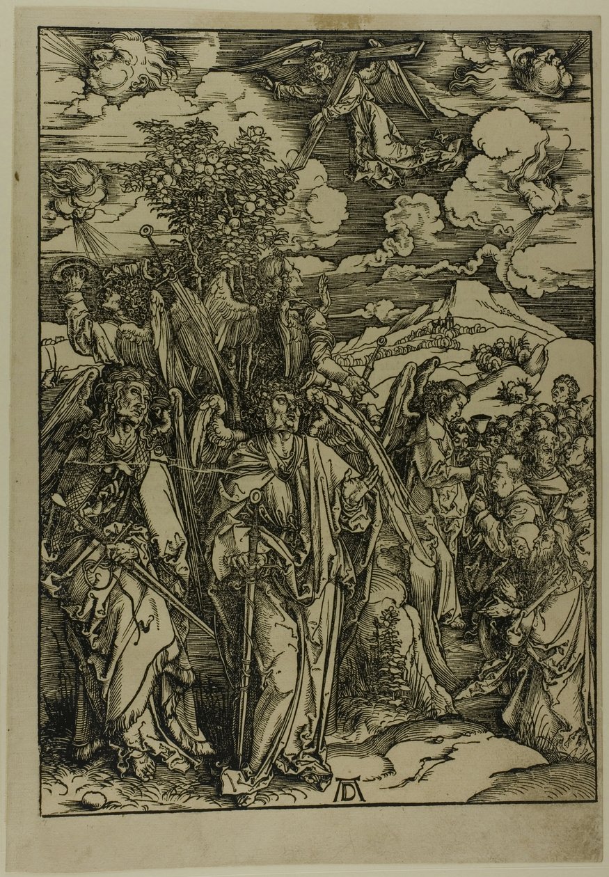 Čtyři andělé zůstávají větry, z Apokalypsy od Albrecht Dürer
