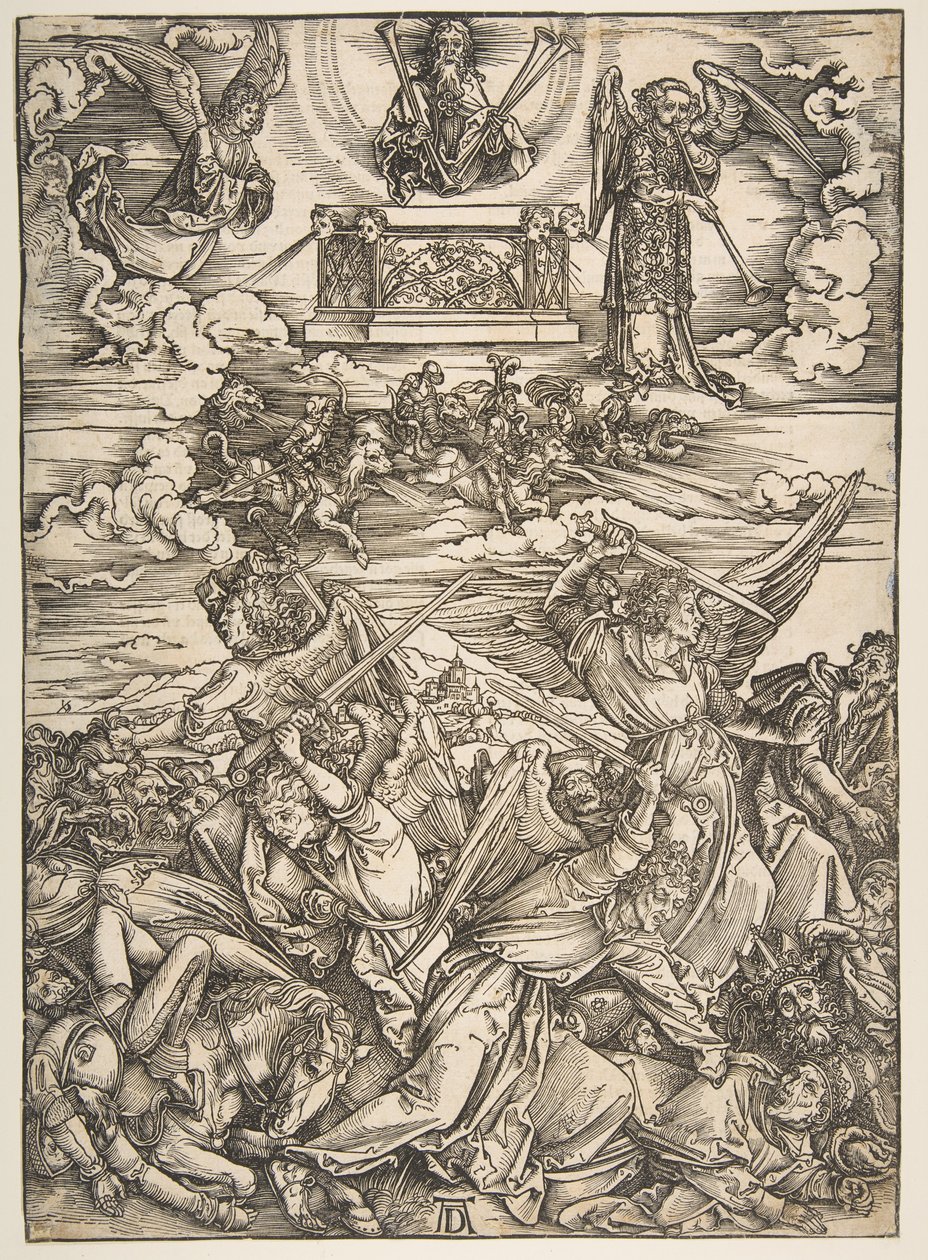 Čtyři mstící se andělé, z „Apokalypsy“ od Albrecht Dürer