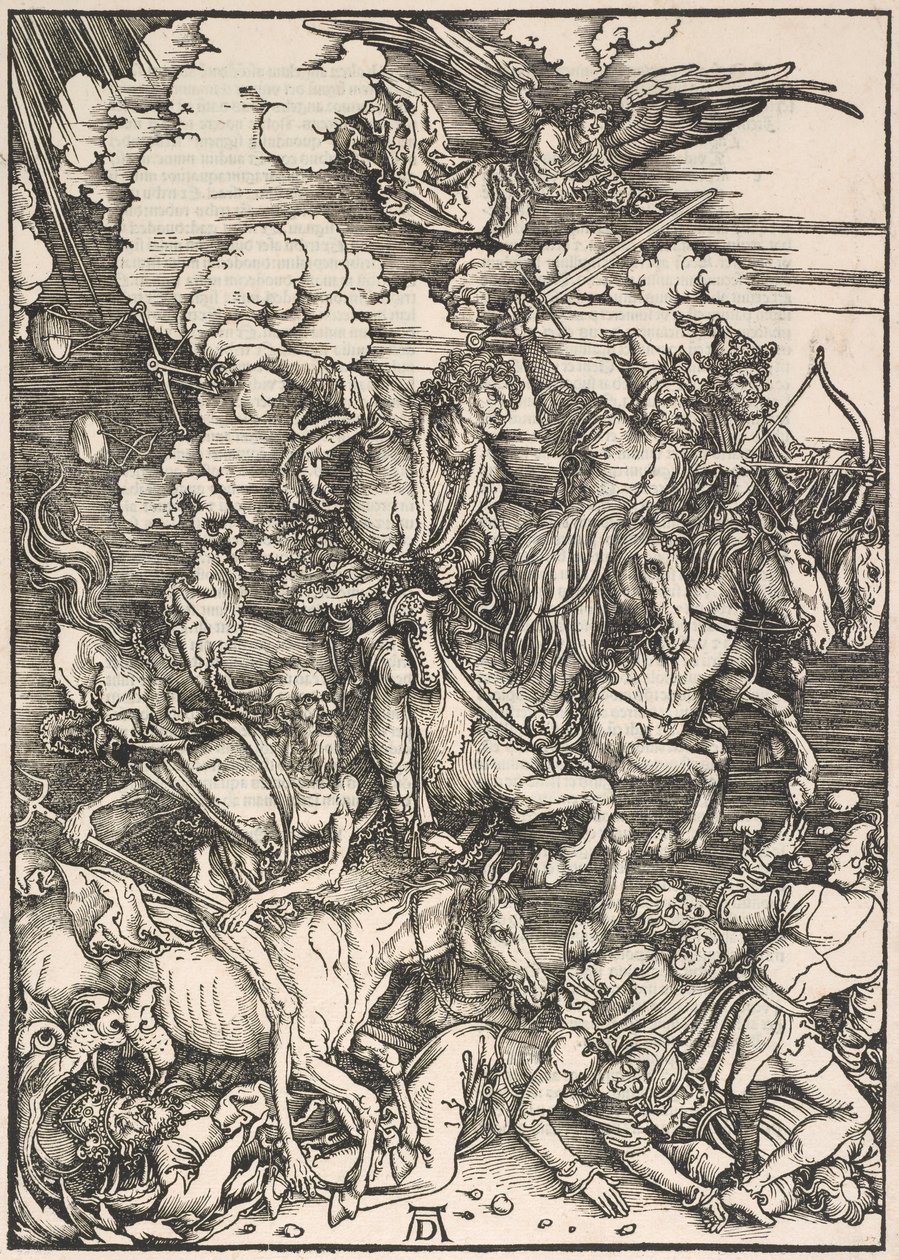 Čtyři jezdci, z Apokalypsy svatého Jana, 1497-98 od Albrecht Dürer