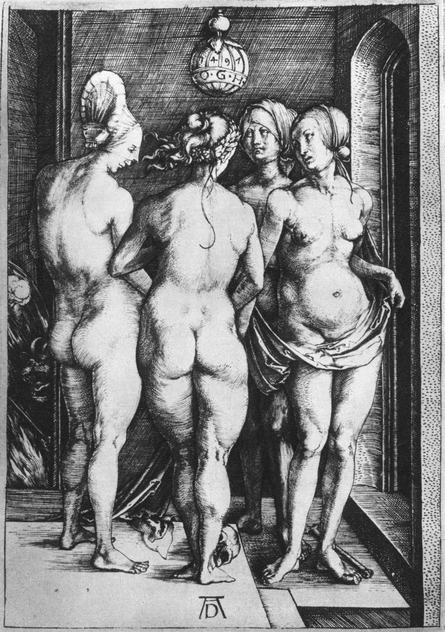 Čtyři čarodějnice, 1497, 1936 od Albrecht Dürer