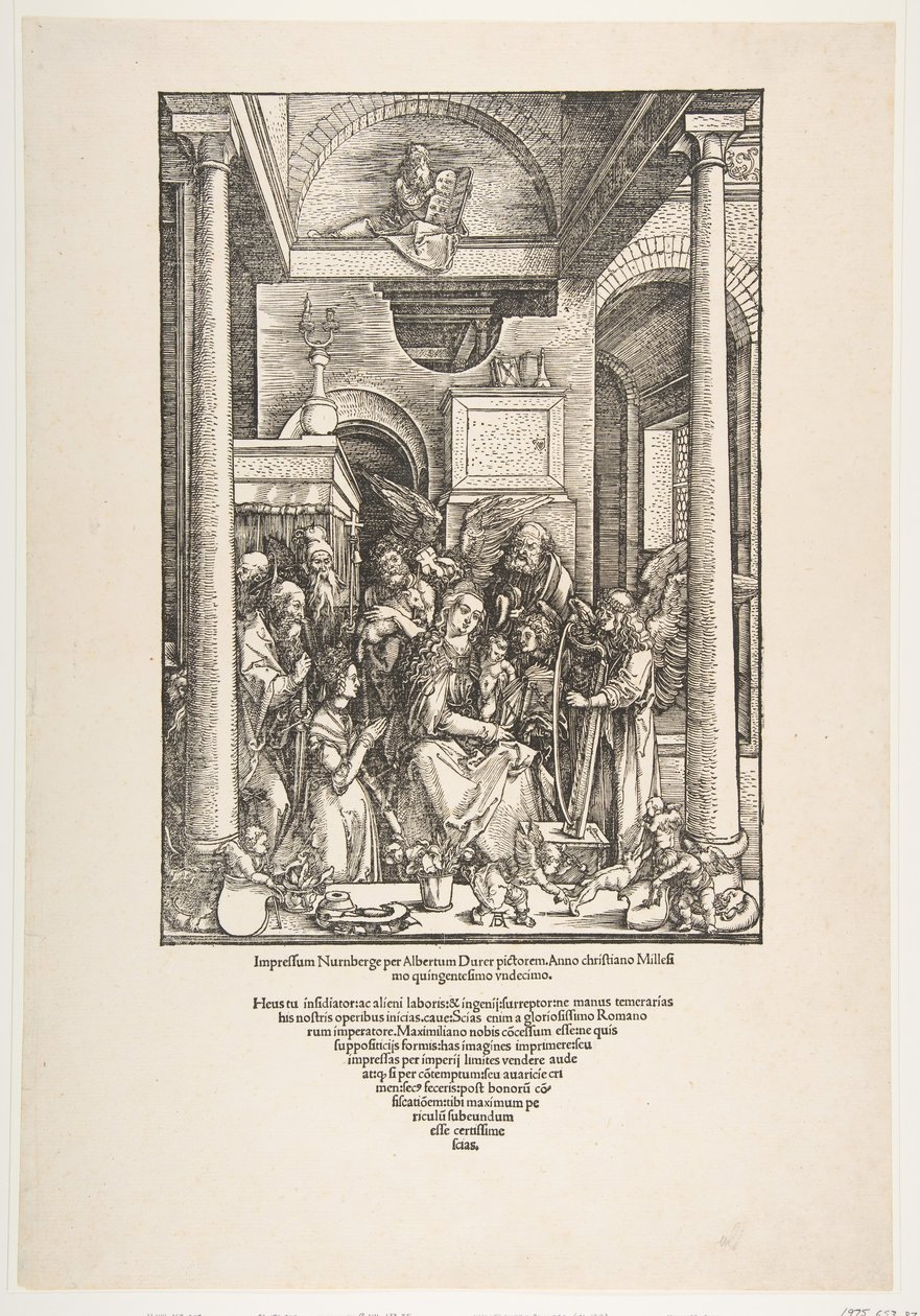 The Glorification of the Virgin, from The Life of the Virgin, Latin Edition, 1511, 1511. od Albrecht Dürer