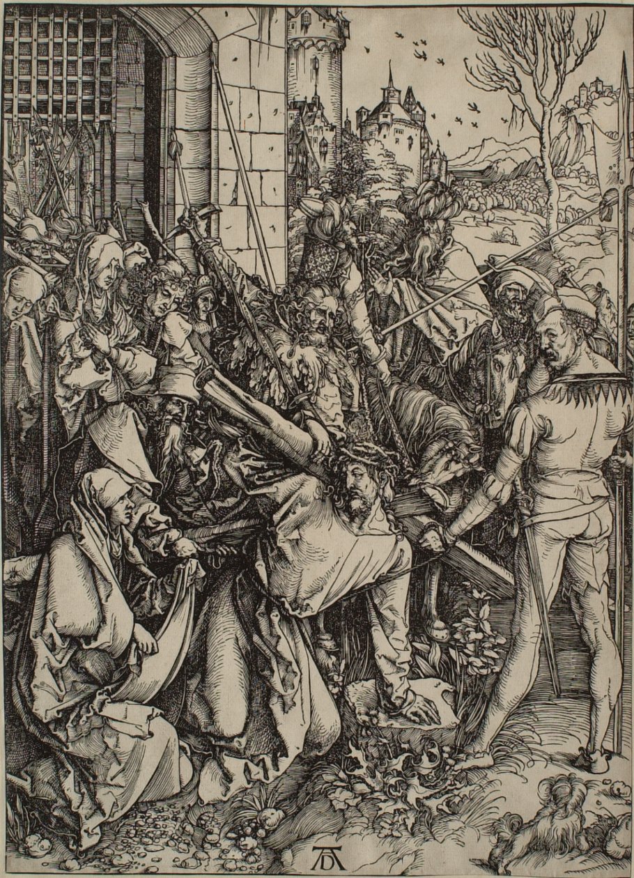 Velké pašije: Kristus nese kříž od Albrecht Dürer