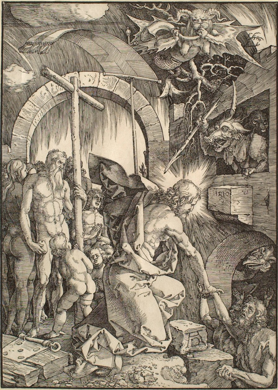 Velké pašije: Kristus v limbu od Albrecht Dürer