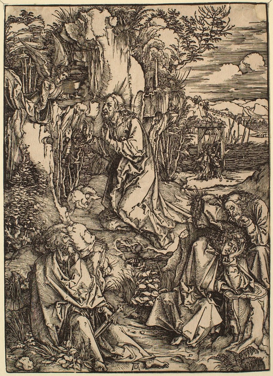 Velké utrpení: Kristus na Olivové hoře od Albrecht Dürer