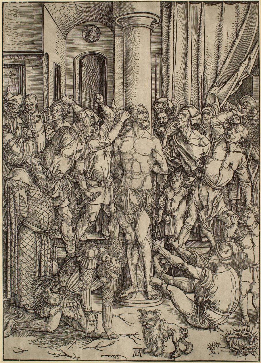 Velké pašije: Bičování od Albrecht Dürer