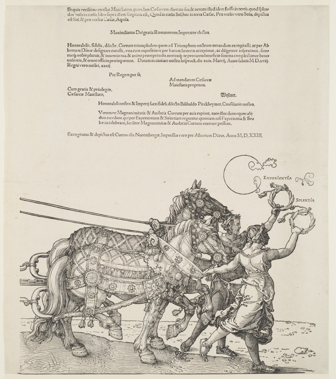 Velký triumfální vůz: Zkušenost a obratnost od Albrecht Dürer