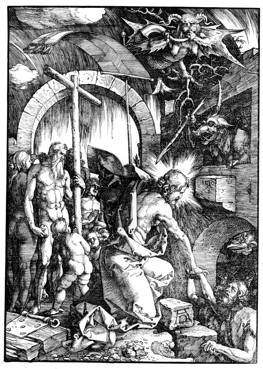 Harrowing of Hell aneb Kristus v limbu, z Velké vášně, 1510 od Albrecht Dürer