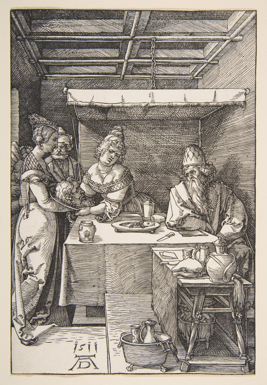 Hlava svatého Jana Křtitele přinesena Herodovi od Albrecht Dürer