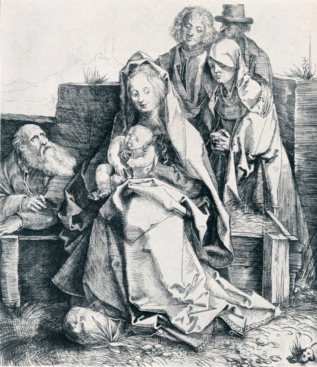 Svatá rodina se svatým Janem, Magdalenou a Nikodémem, 1512 1906 od Albrecht Dürer