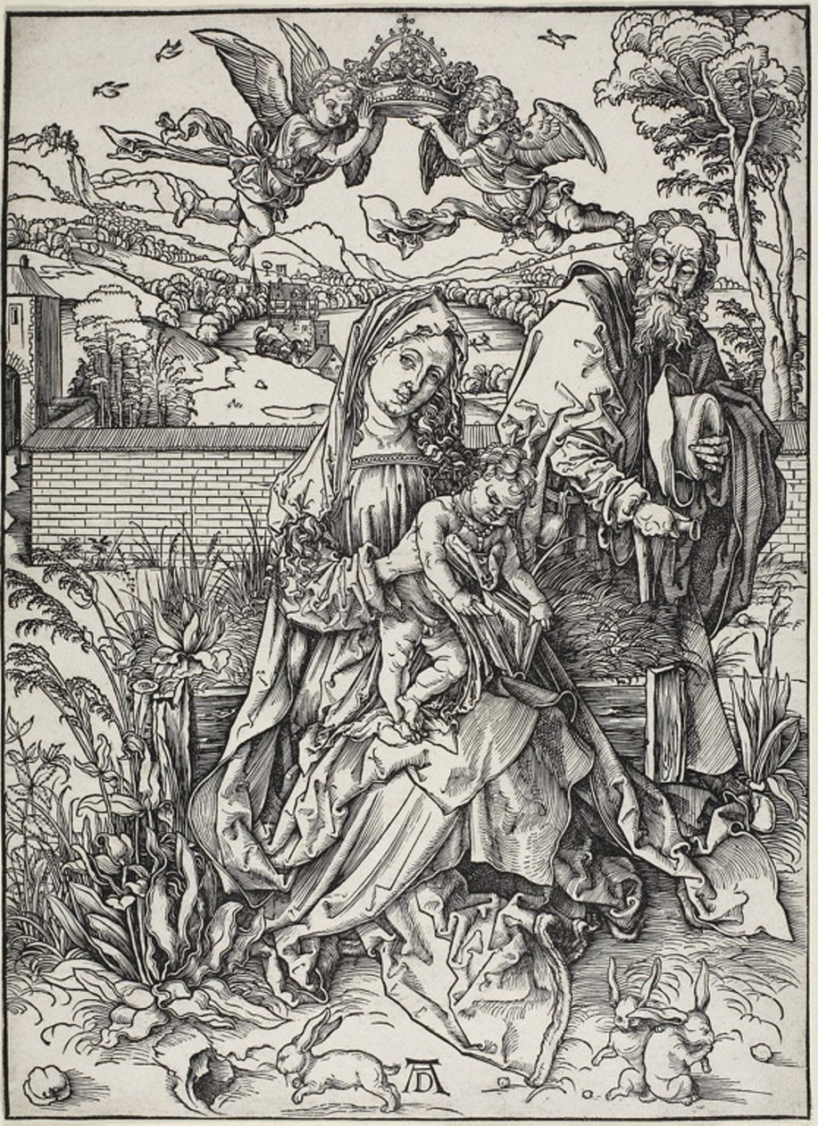 Svatá rodina se třemi zajíci od Albrecht Dürer