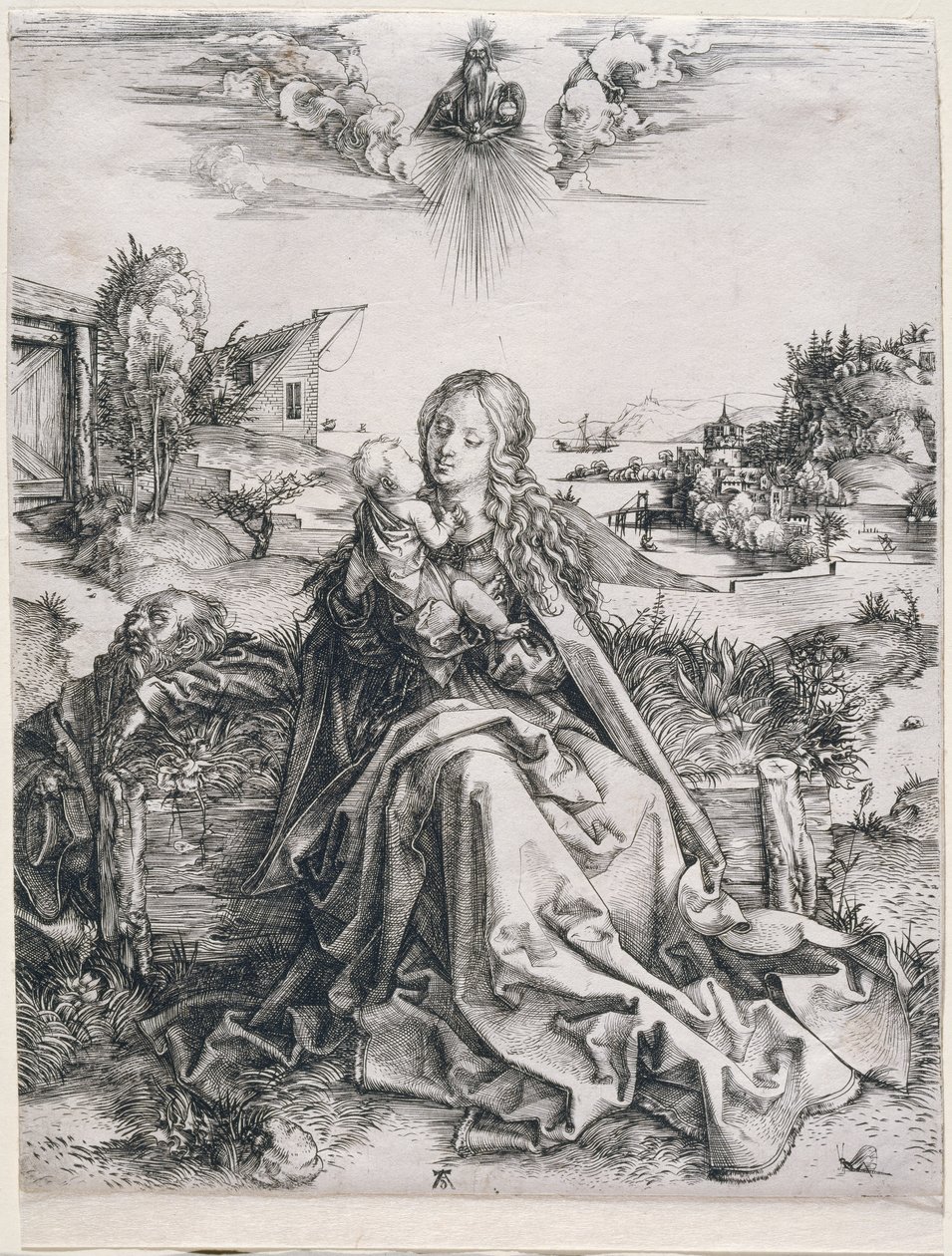 Svatá rodina s vážkou od Albrecht Dürer