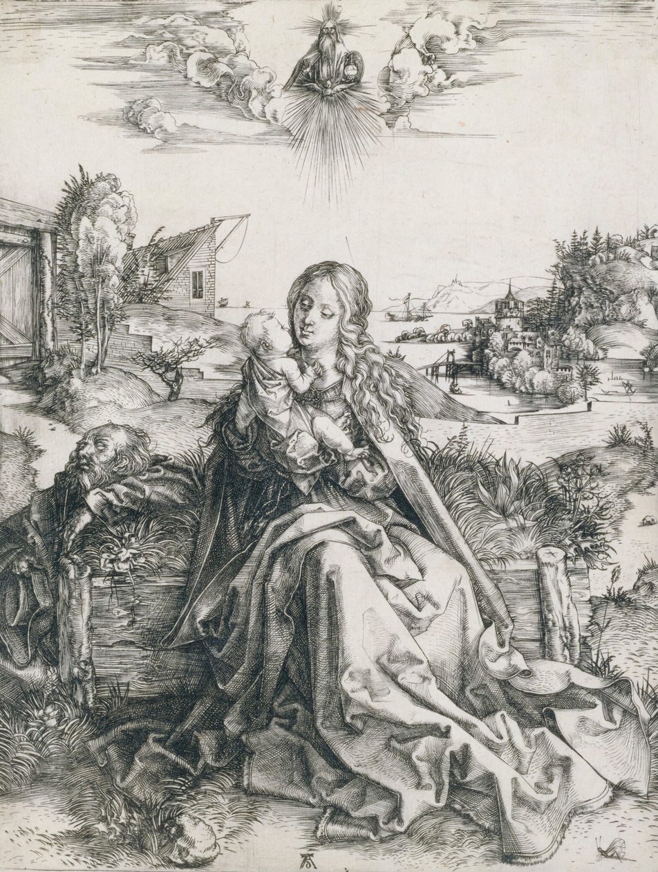 Svatá rodina s vážkou od Albrecht Dürer