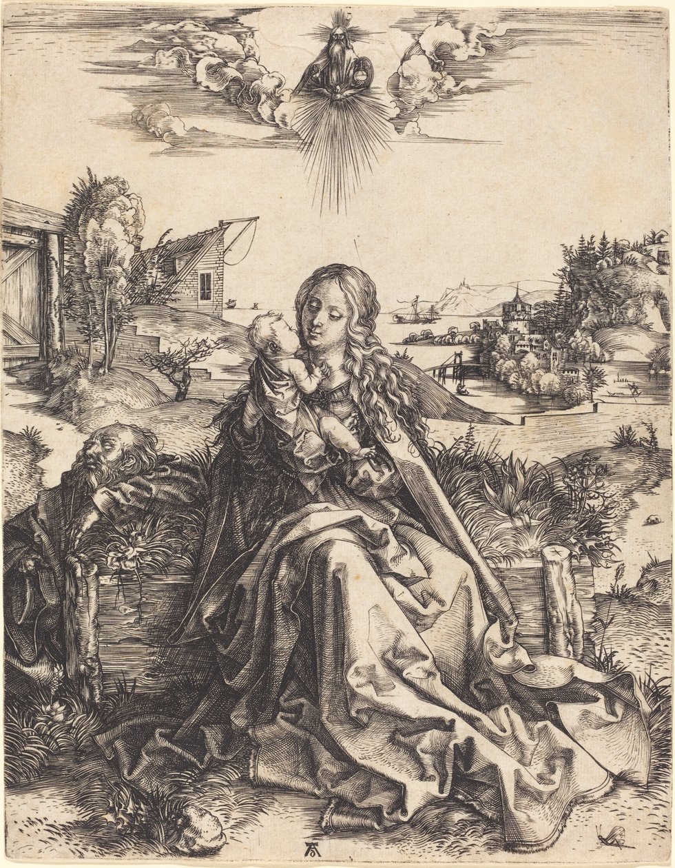 Svatá rodina s jepicí od Albrecht Dürer