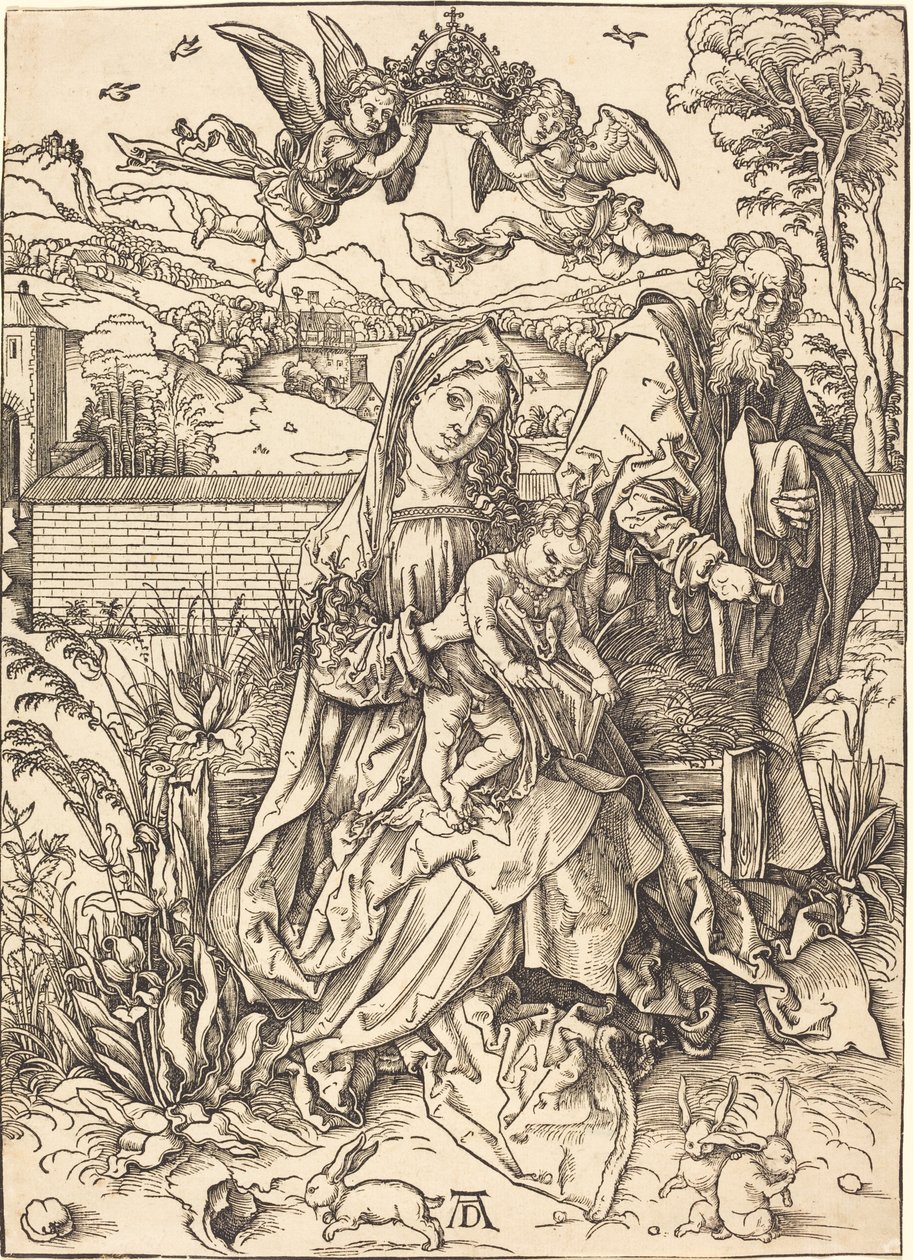 Svatá rodina se třemi zajíci od Albrecht Dürer