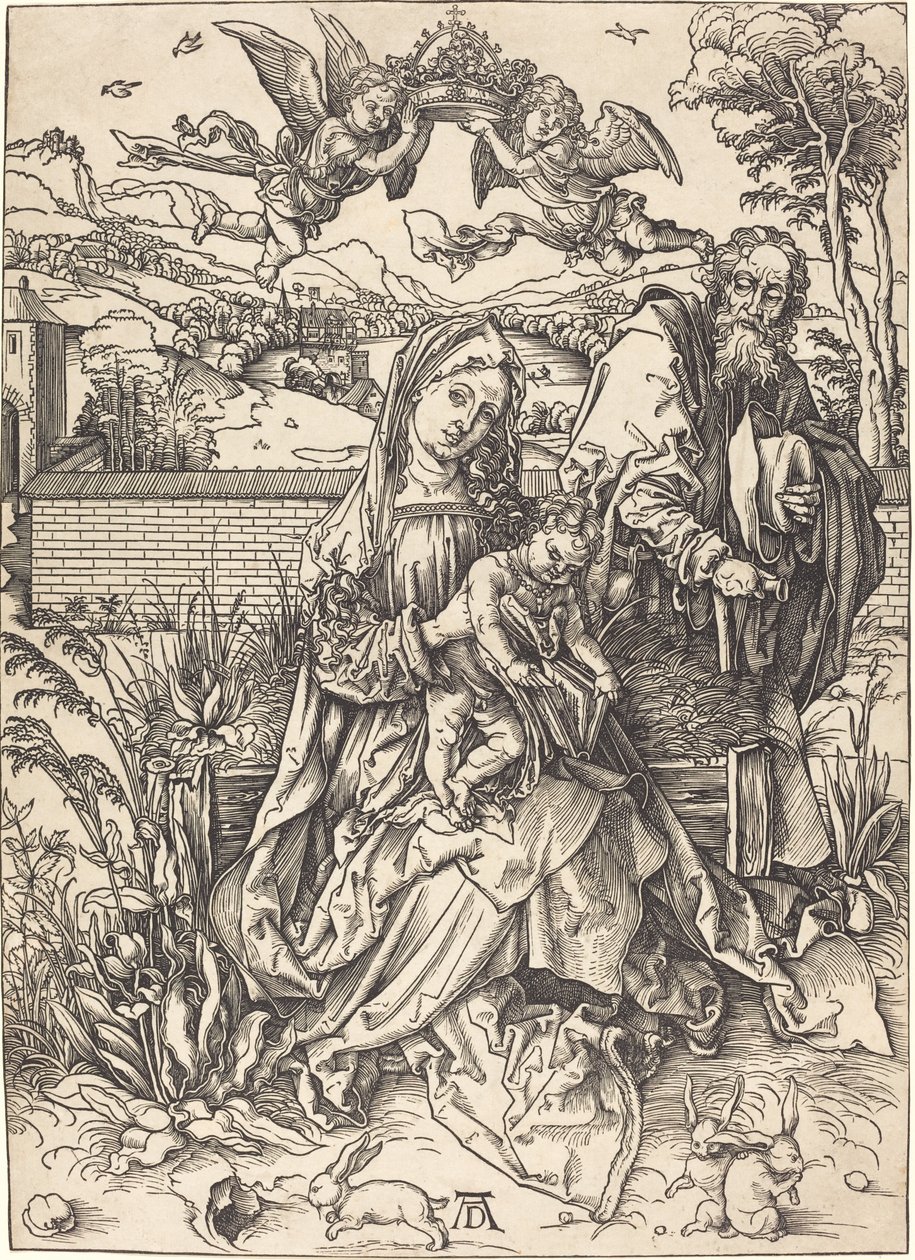 Svatá rodina se třemi zajíci od Albrecht Dürer