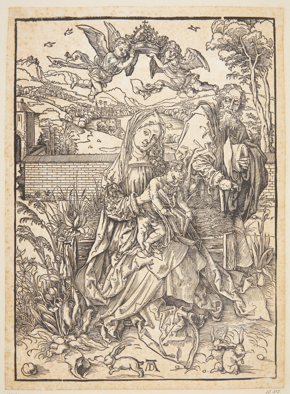 Svatá rodina se třemi zajíci od Albrecht Dürer