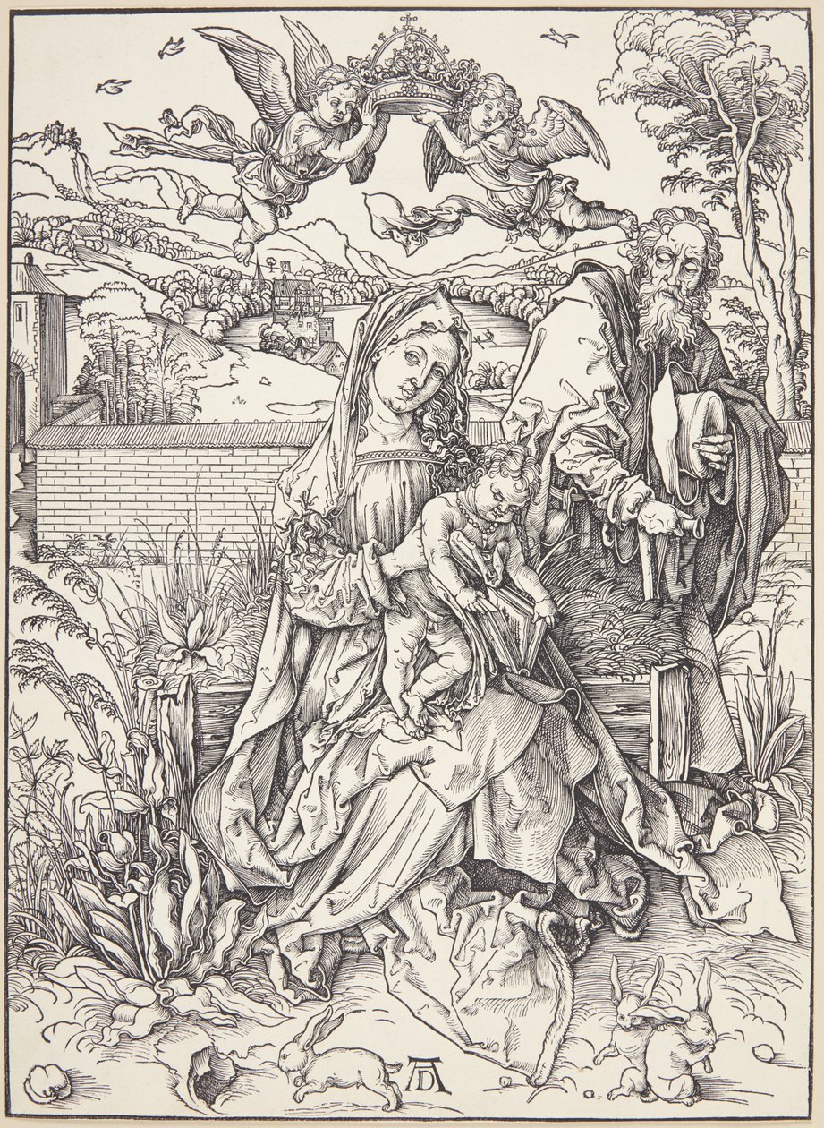 Svatá rodina se třemi zajíci od Albrecht Dürer