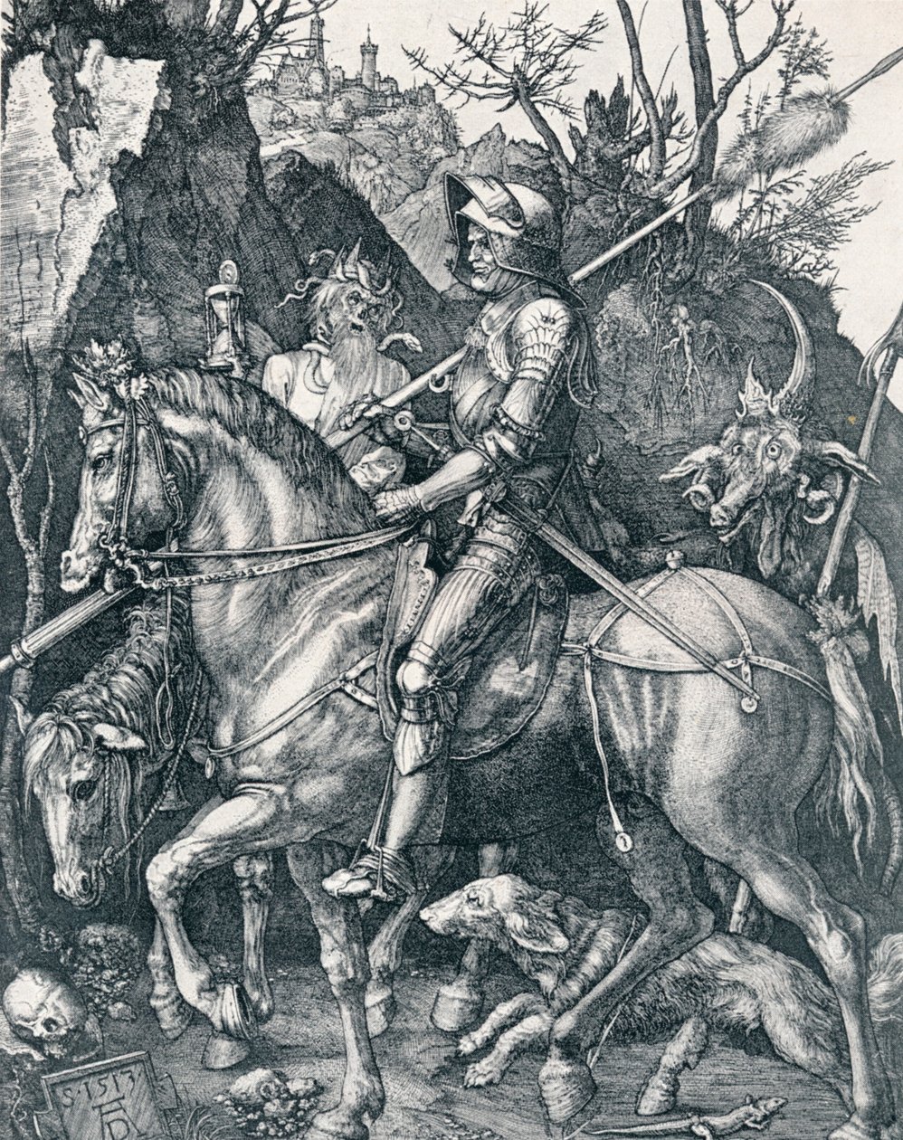 Rytíř, smrt a ďábel, 1513 1906 od Albrecht Dürer