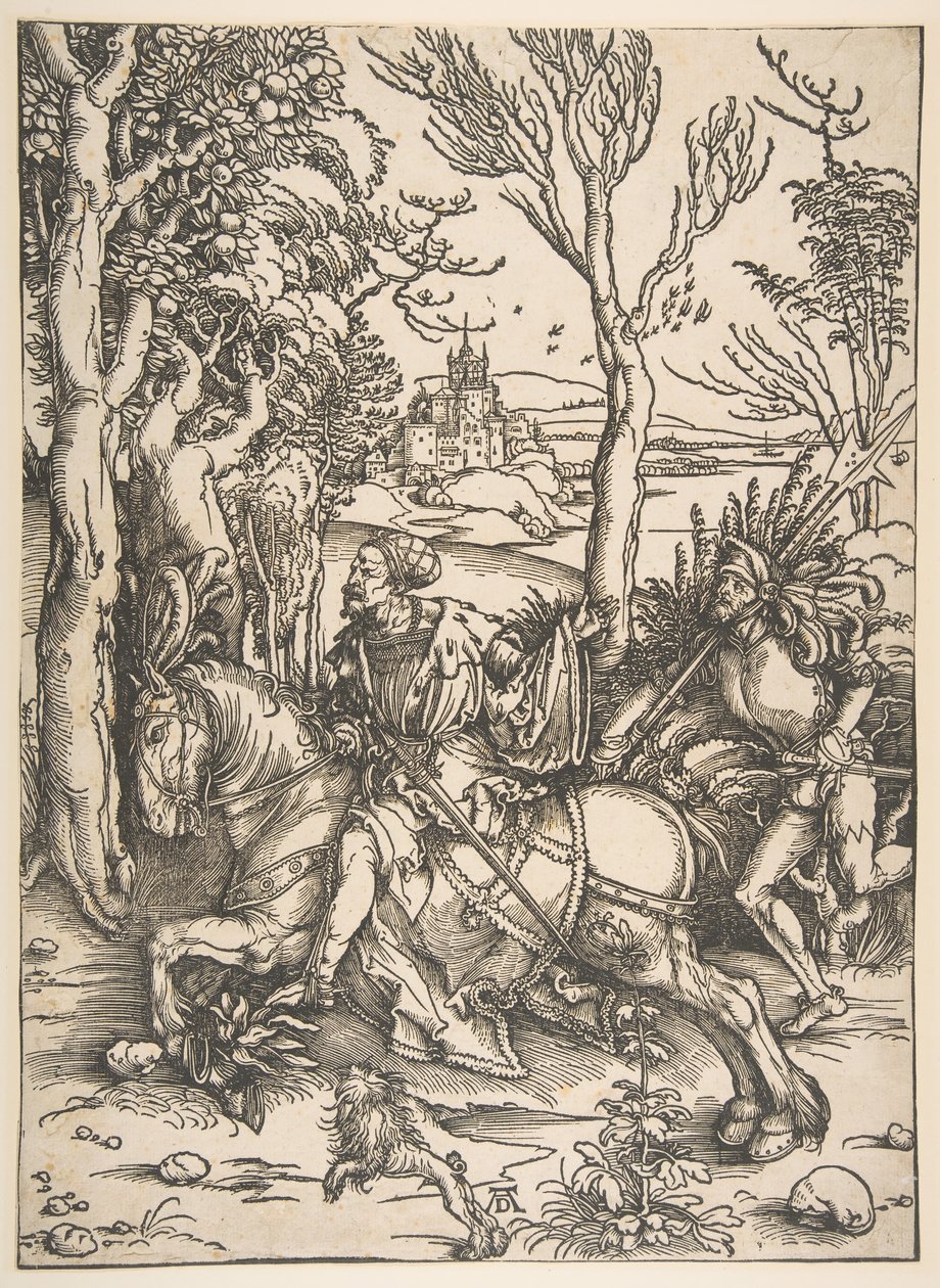 The Knight and Man-at-Arms.n.d. od Albrecht Dürer